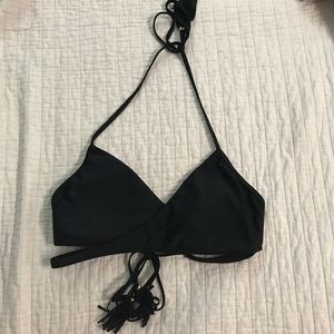 Abercrombie and Fitch black bikini wrap top